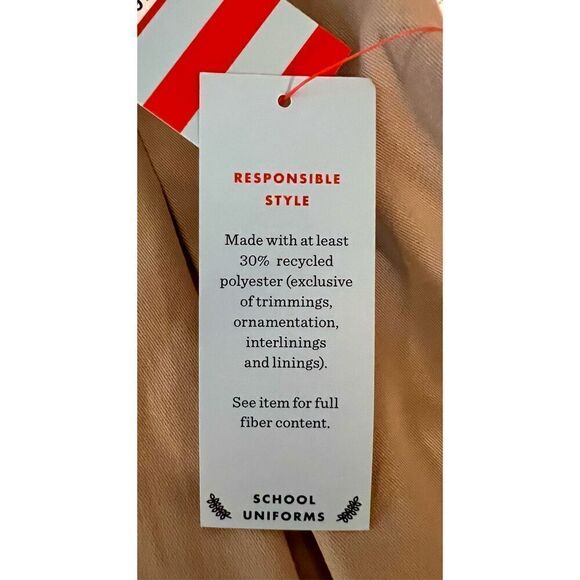 Cat & Jack Girls Skort Uniform Pleated Twill Adjustable Waistband Size 16 NWT - Picture 6 of 9